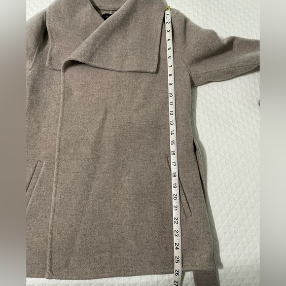 NWT Quince Double-Faced Merino Wool Draped Collar Short Wrap Coat in Oat Size XS - Picture 10 of 10